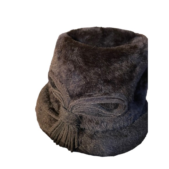 Rozanne New York Furry Winter Hat vintage brown 1970s - Picture 4 of 7